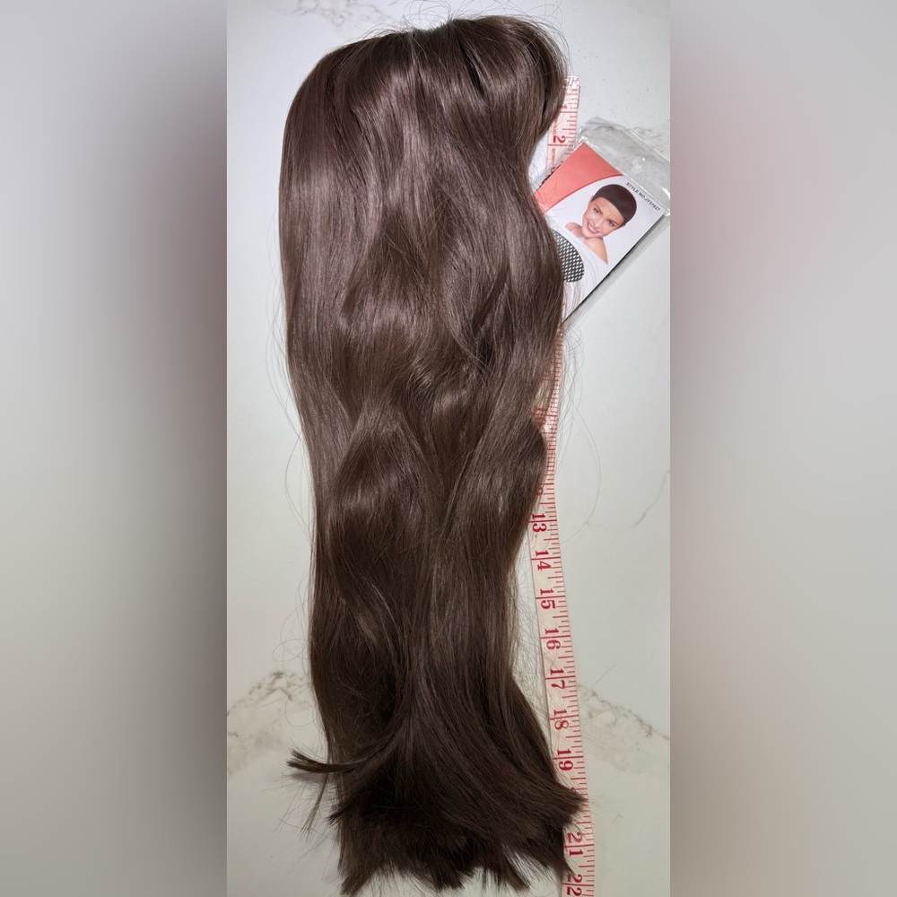 HAIR, 22” Straight with Bangs, Center Part, Brown - Picture 12 of 13